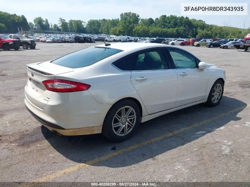 2013 Ford Fusion Se VIN: 3FA6P0HR8DR343935 Lot: 40208299