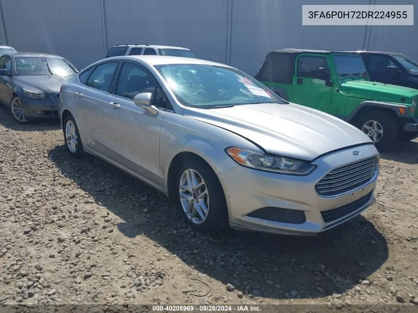 2013 Ford Fusion Se VIN: 3FA6P0H72DR224955 Lot: 40208969