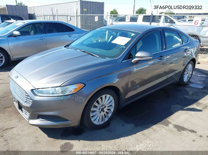 2013 Ford Fusion Hybrid Se VIN: 3FA6P0LU5DR209332 Lot: 40214607