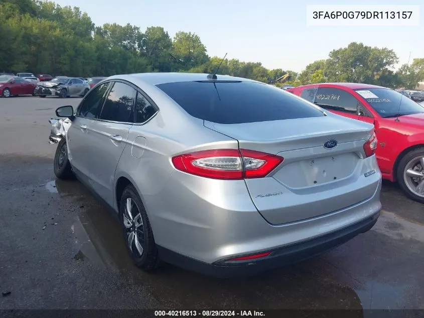 2013 Ford Fusion S VIN: 3FA6P0G79DR113157 Lot: 40216513