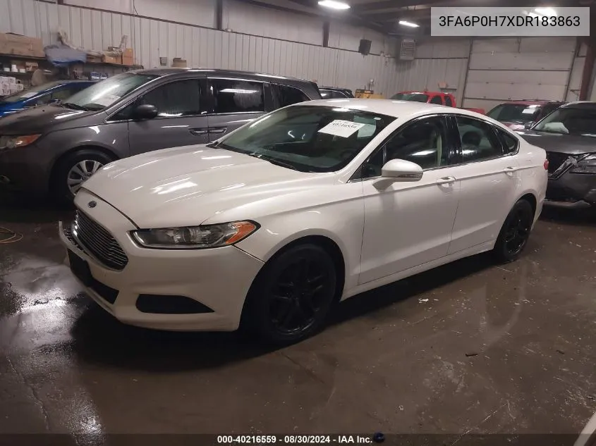 2013 Ford Fusion Se VIN: 3FA6P0H7XDR183863 Lot: 40216559