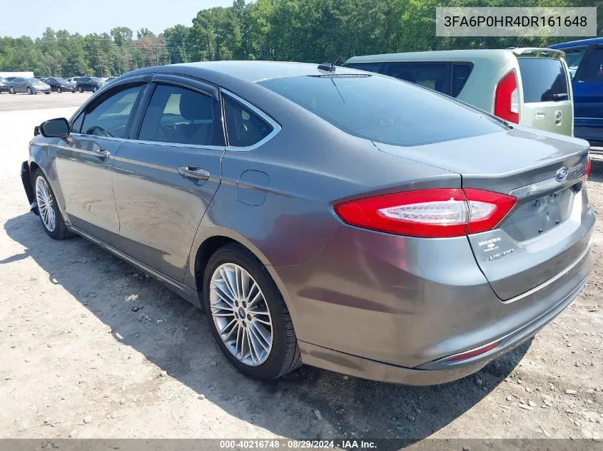 2013 Ford Fusion Se VIN: 3FA6P0HR4DR161648 Lot: 40216748