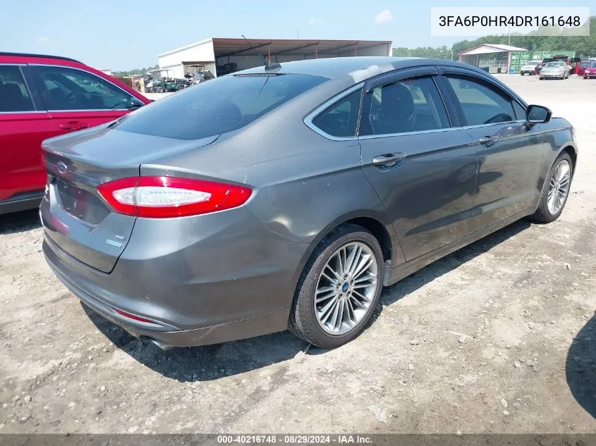 2013 Ford Fusion Se VIN: 3FA6P0HR4DR161648 Lot: 40216748