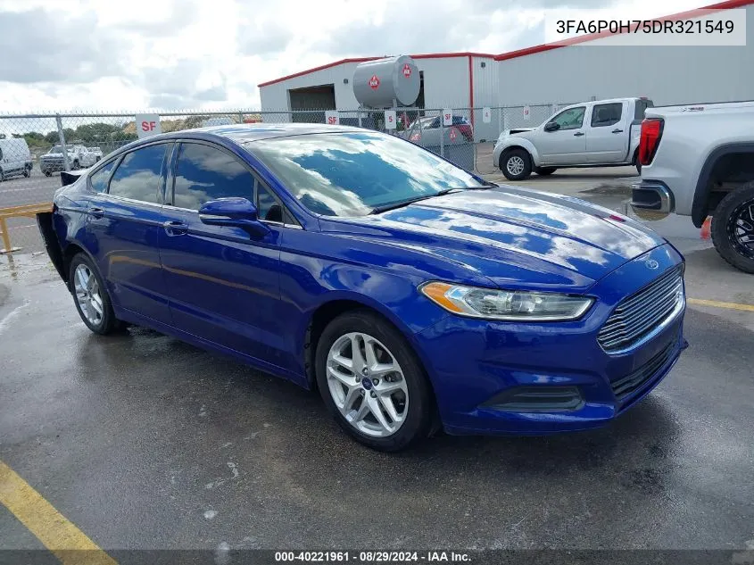 2013 Ford Fusion Se VIN: 3FA6P0H75DR321549 Lot: 40221961