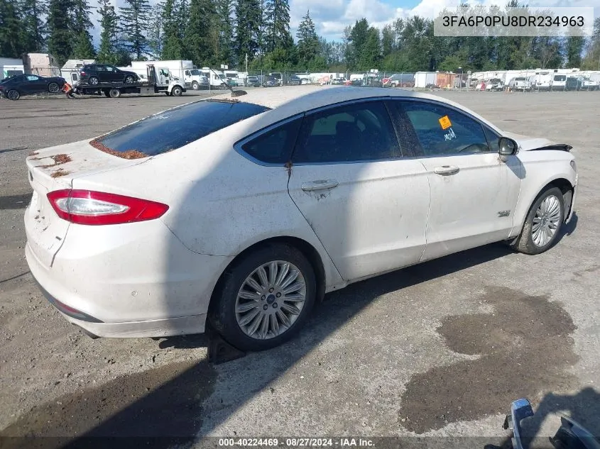 2013 Ford Fusion Energi Se Luxury VIN: 3FA6P0PU8DR234963 Lot: 40224469