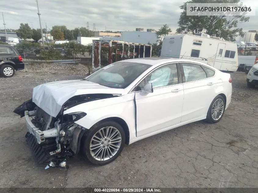 2013 Ford Fusion Se VIN: 3FA6P0H91DR197636 Lot: 40228694