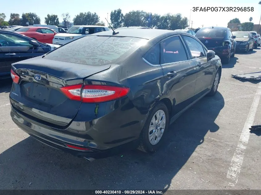 2013 Ford Fusion VIN: 3FA6P0G7X3R296858 Lot: 40230410