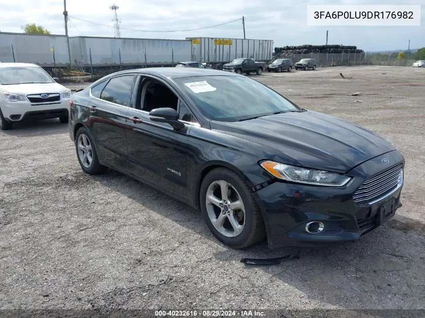 2013 Ford Fusion Hybrid Se VIN: 3FA6P0LU9DR176982 Lot: 40232616