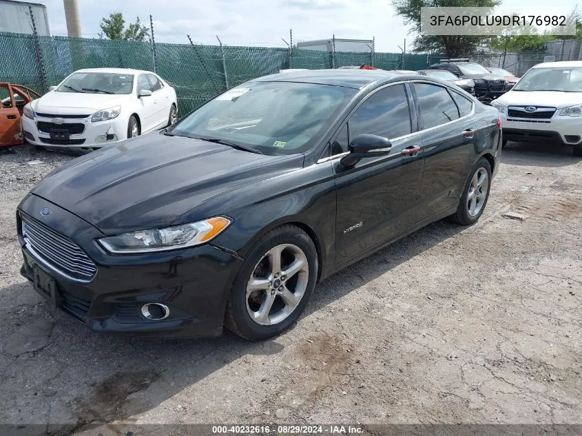 3FA6P0LU9DR176982 2013 Ford Fusion Hybrid Se