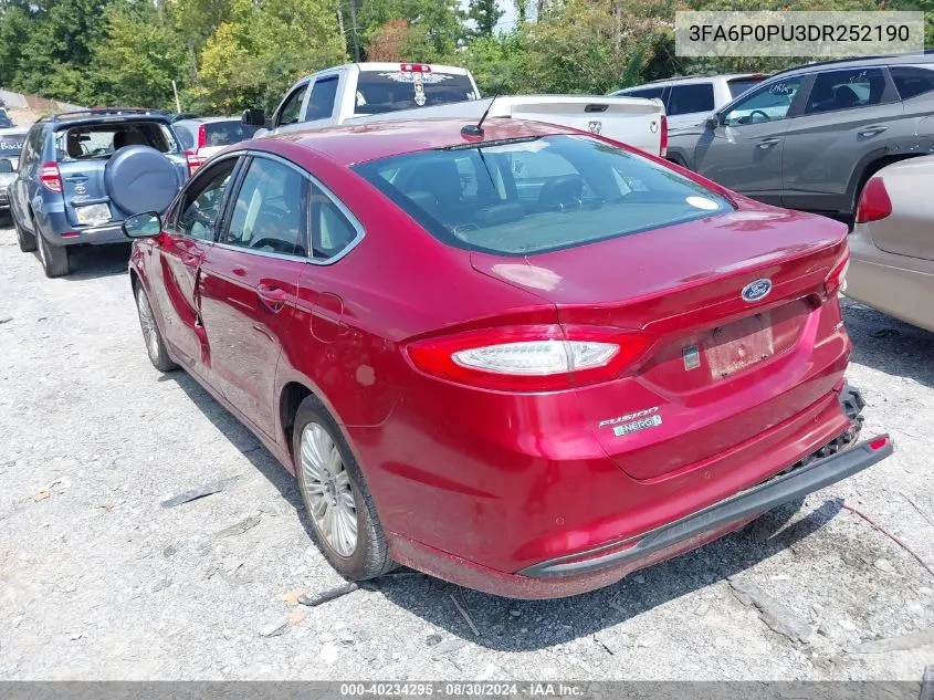 3FA6P0PU3DR252190 2013 Ford Fusion Energi Se Luxury