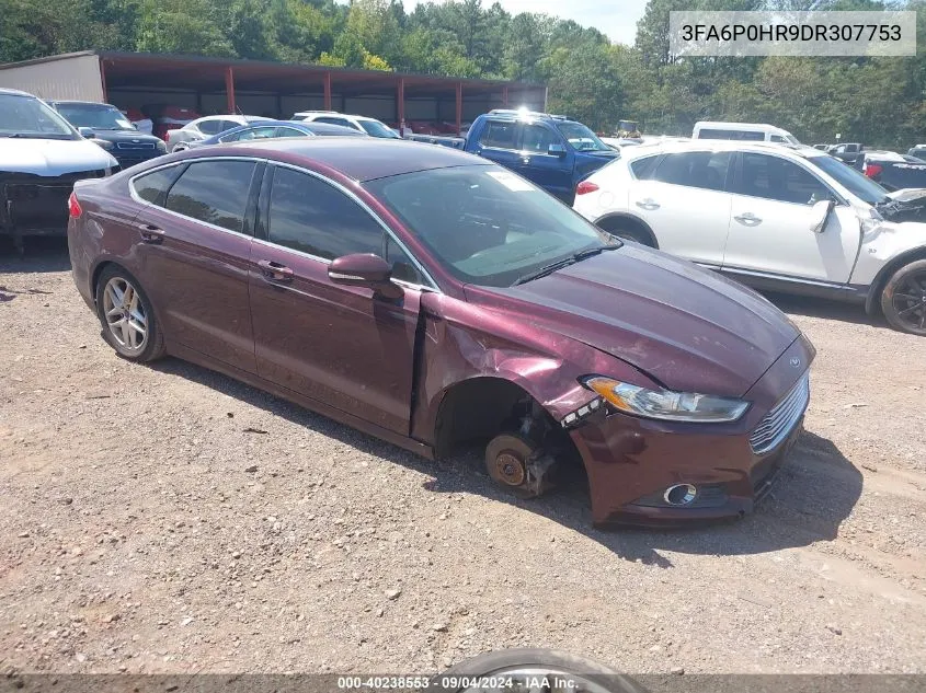 2013 Ford Fusion Se VIN: 3FA6P0HR9DR307753 Lot: 40238553