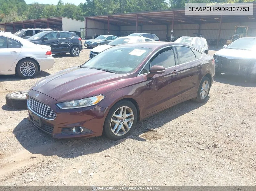 2013 Ford Fusion Se VIN: 3FA6P0HR9DR307753 Lot: 40238553