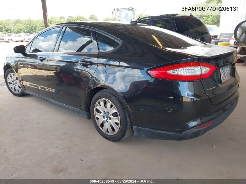 2013 Ford Fusion S VIN: 3FA6P0G77DR206131 Lot: 40239549