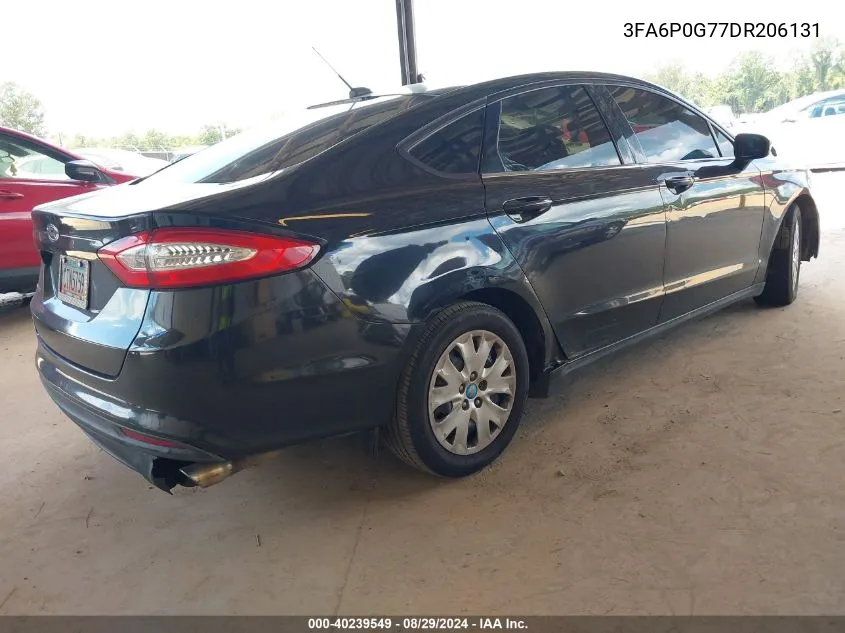 2013 Ford Fusion S VIN: 3FA6P0G77DR206131 Lot: 40239549