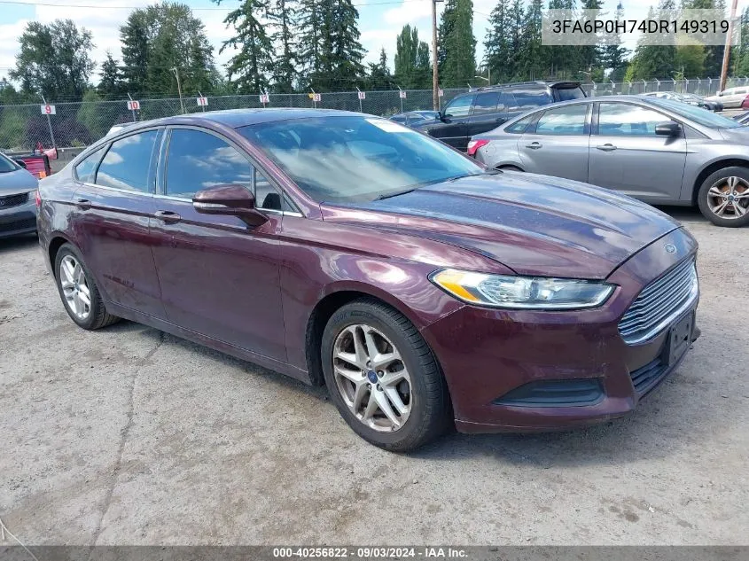 3FA6P0H74DR149319 2013 Ford Fusion Se