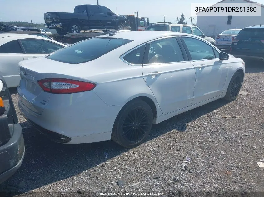 3FA6P0T91DR251380 2013 Ford Fusion Se