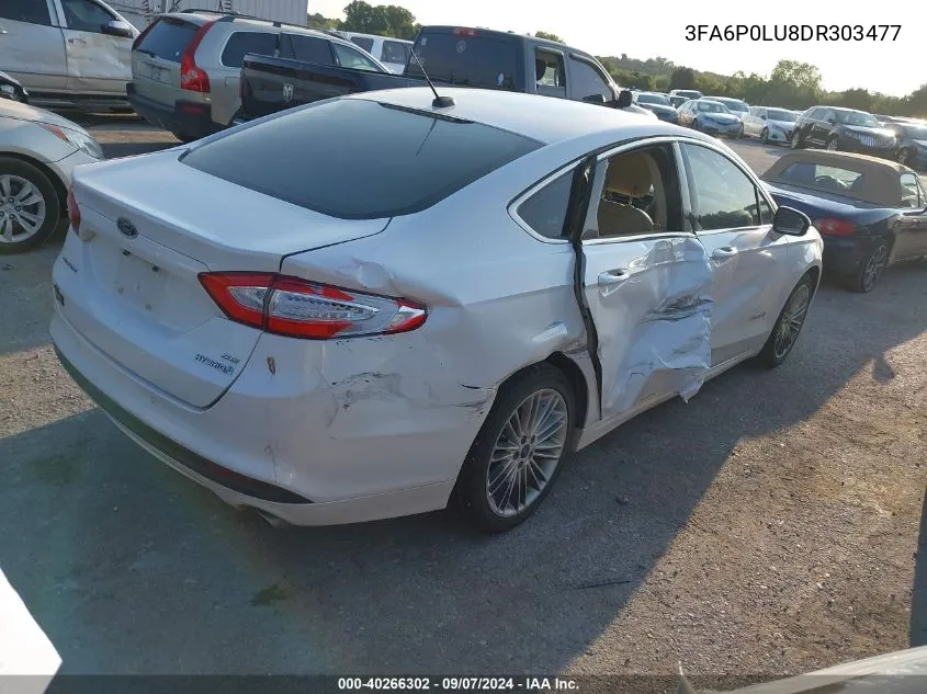 2013 Ford Fusion Hybrid Se VIN: 3FA6P0LU8DR303477 Lot: 40266302