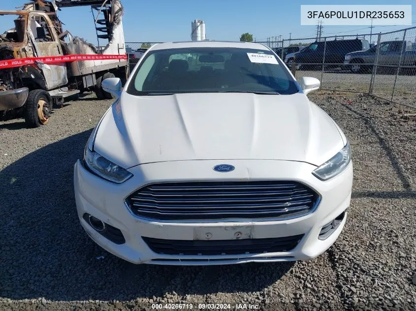 2013 Ford Fusion Hybrid Se VIN: 3FA6P0LU1DR235653 Lot: 40266719