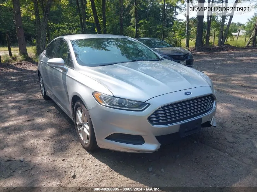 2013 Ford Fusion Se VIN: 3FA6P0H73DR210921 Lot: 40266905