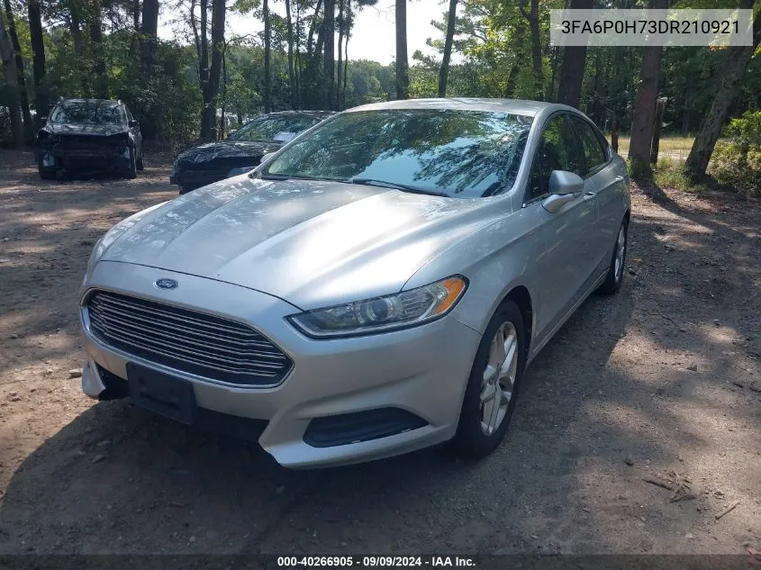 2013 Ford Fusion Se VIN: 3FA6P0H73DR210921 Lot: 40266905