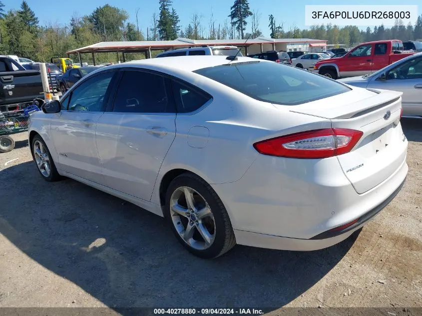 2013 Ford Fusion Hybrid Se VIN: 3FA6P0LU6DR268003 Lot: 40278880