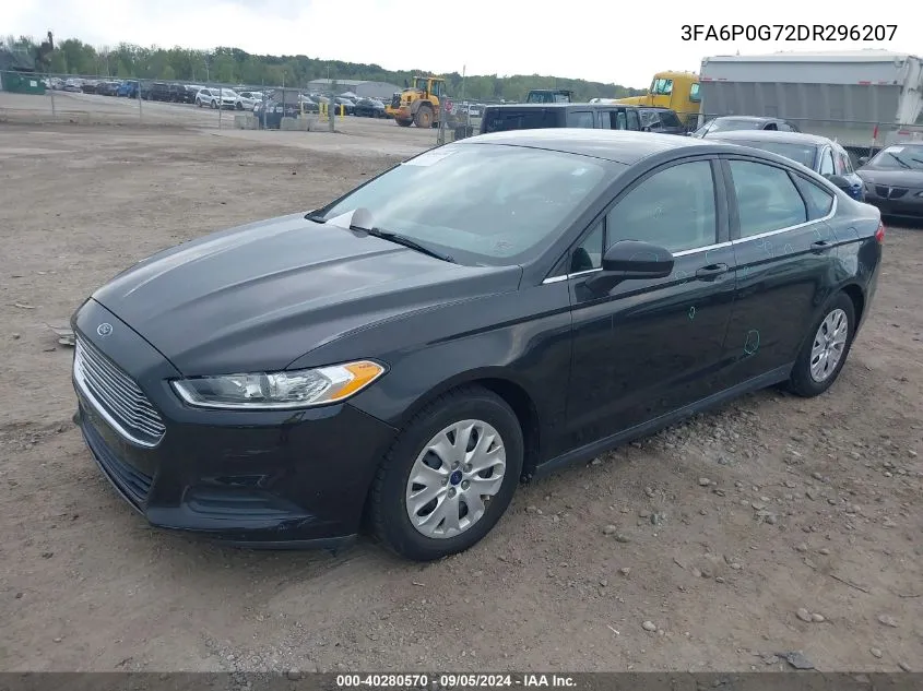 2013 Ford Fusion S VIN: 3FA6P0G72DR296207 Lot: 40280570