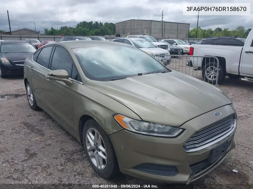 3FA6P0H76DR158670 2013 Ford Fusion Se