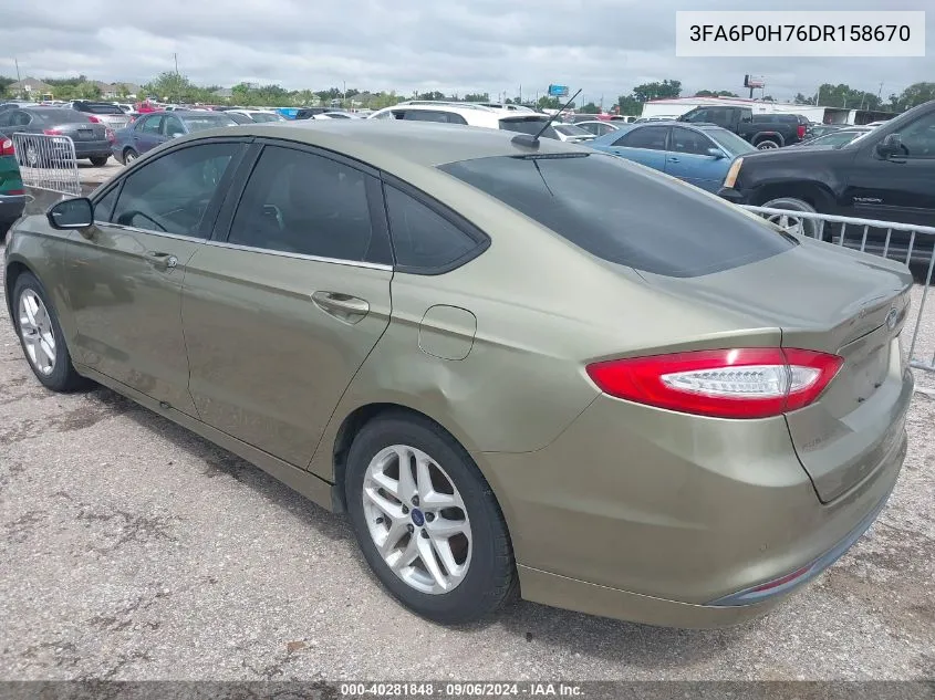 3FA6P0H76DR158670 2013 Ford Fusion Se