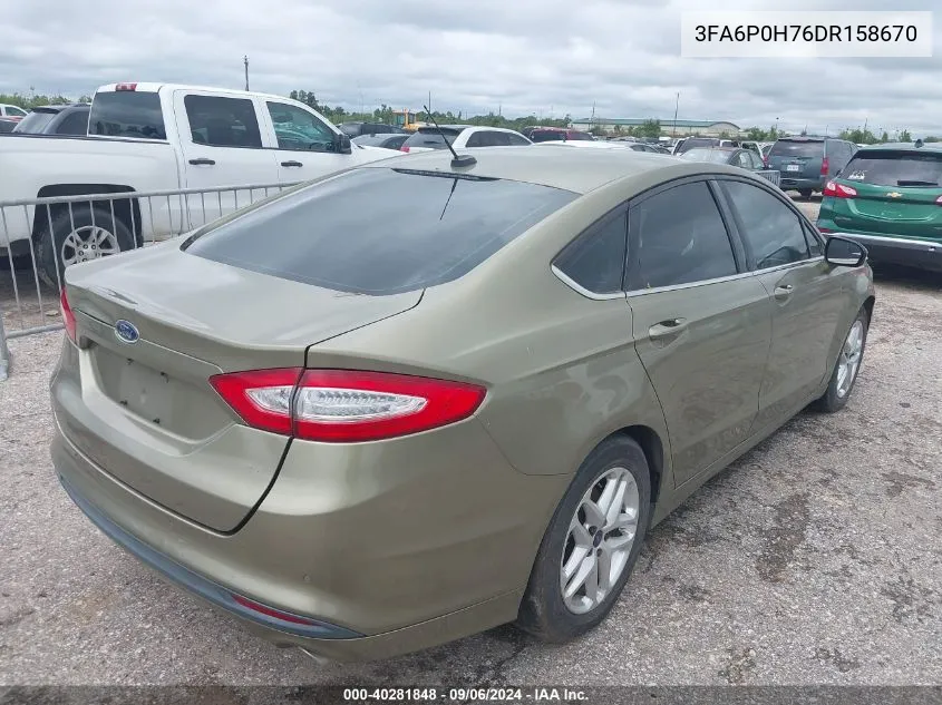 3FA6P0H76DR158670 2013 Ford Fusion Se