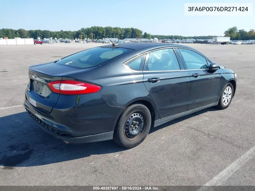 2013 Ford Fusion S VIN: 3FA6P0G76DR271424 Lot: 40287697