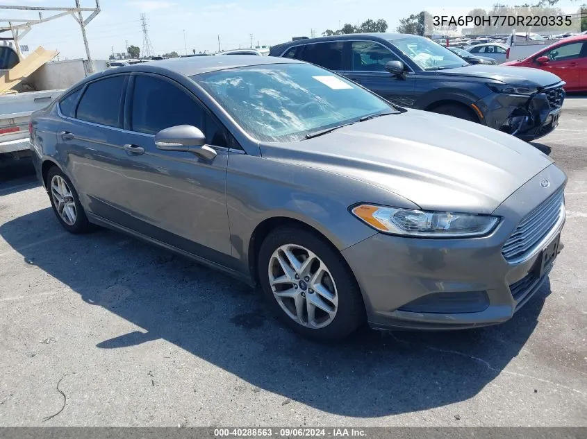 2013 Ford Fusion Se VIN: 3FA6P0H77DR220335 Lot: 40288563