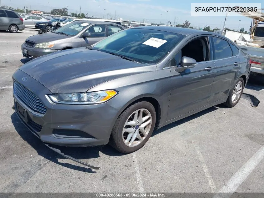 2013 Ford Fusion Se VIN: 3FA6P0H77DR220335 Lot: 40288563