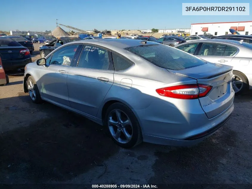 3FA6P0HR7DR291102 2013 Ford Fusion Se