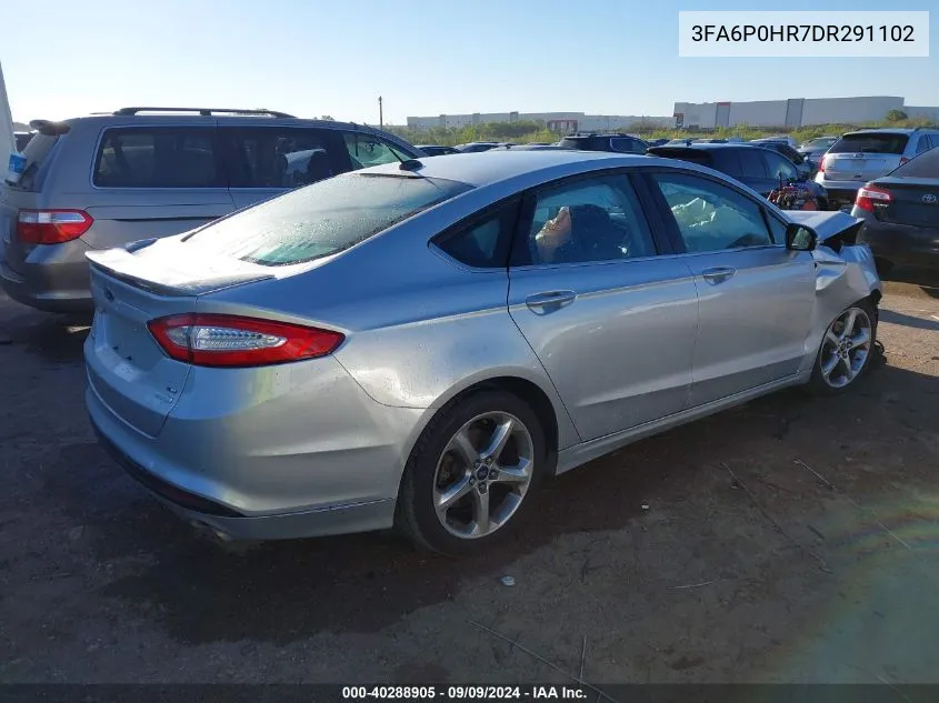 3FA6P0HR7DR291102 2013 Ford Fusion Se