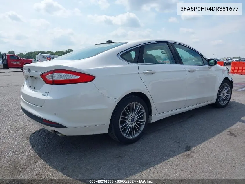 2013 Ford Fusion Se VIN: 3FA6P0HR4DR381677 Lot: 40294399