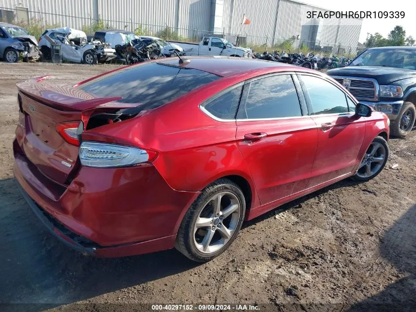 2013 Ford Fusion Se VIN: 3FA6P0HR6DR109339 Lot: 40297152