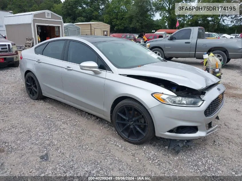 2013 Ford Fusion Se VIN: 3FA6P0H75DR174195 Lot: 40299249