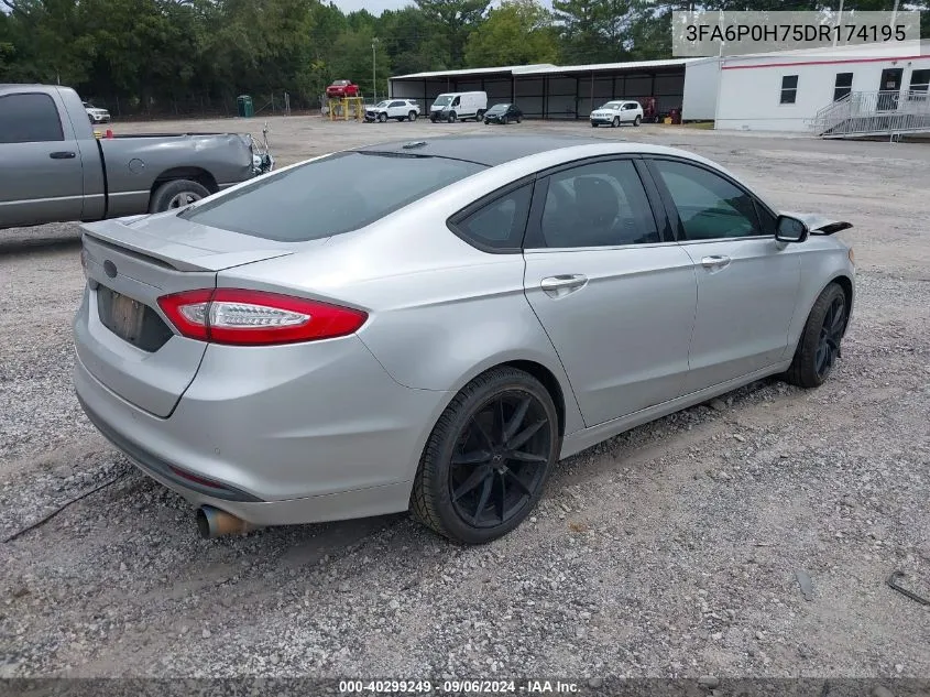 2013 Ford Fusion Se VIN: 3FA6P0H75DR174195 Lot: 40299249