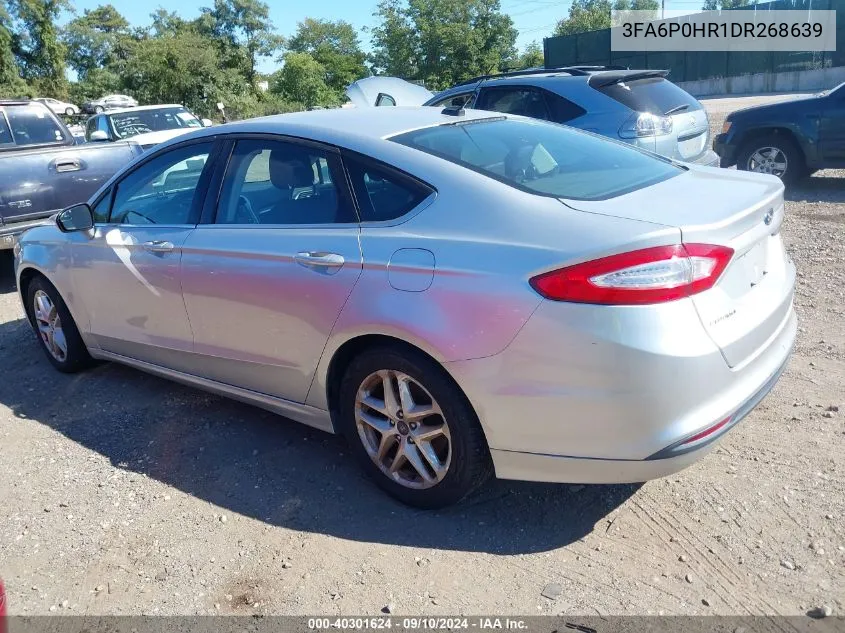 2013 Ford Fusion Se VIN: 3FA6P0HR1DR268639 Lot: 40301624