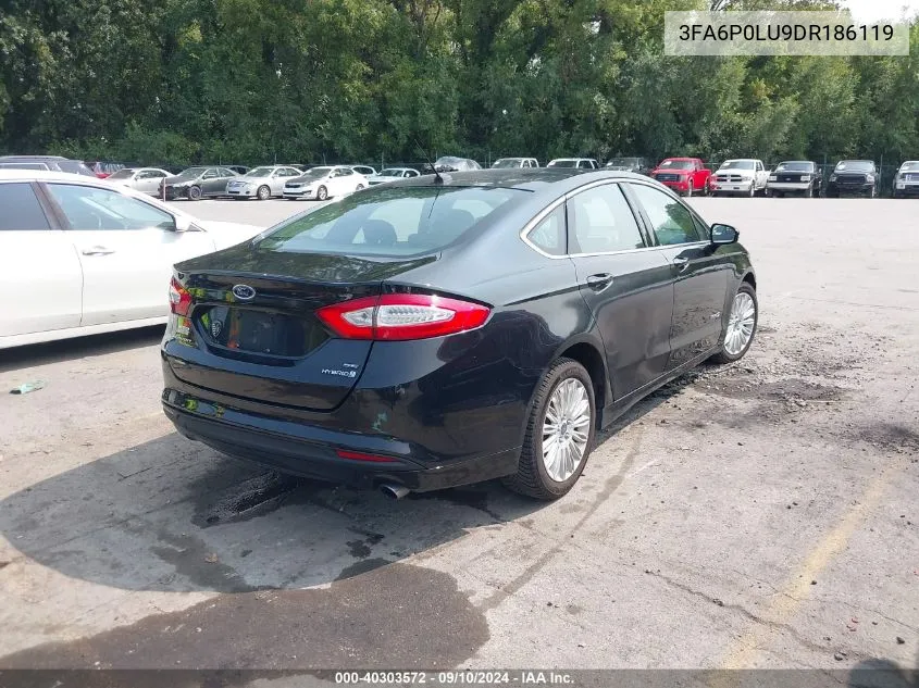 2013 Ford Fusion Hybrid Se VIN: 3FA6P0LU9DR186119 Lot: 40303572