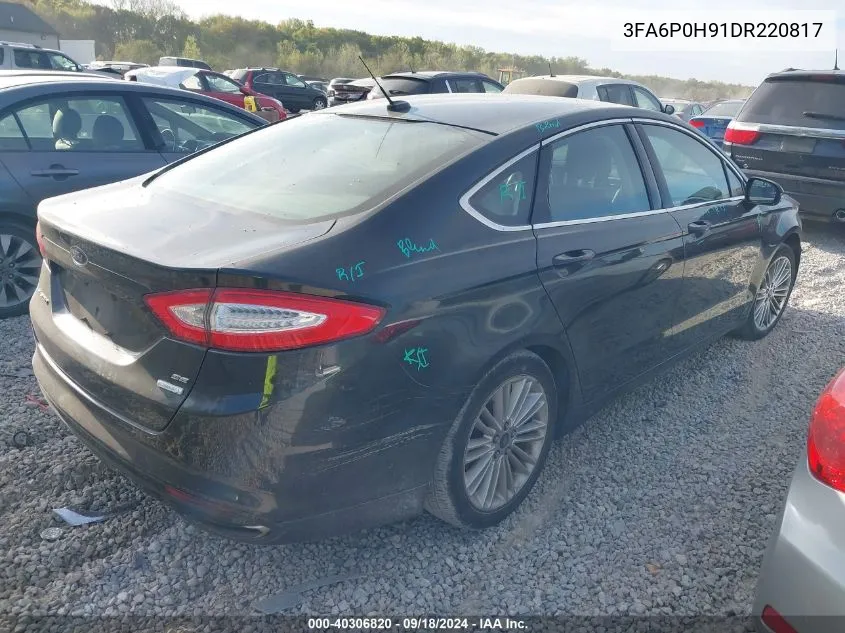 2013 Ford Fusion Se VIN: 3FA6P0H91DR220817 Lot: 40306820