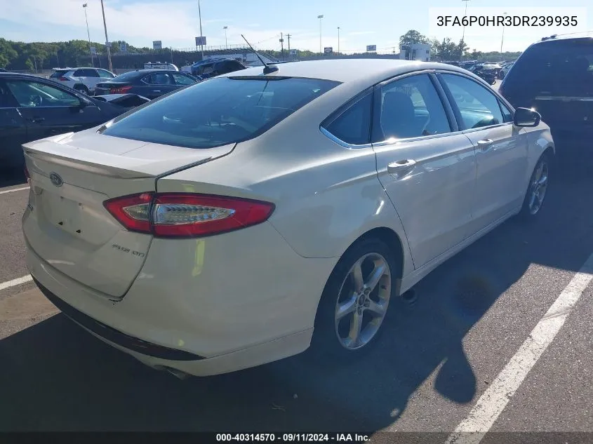 2013 Ford Fusion Se VIN: 3FA6P0HR3DR239935 Lot: 40314570