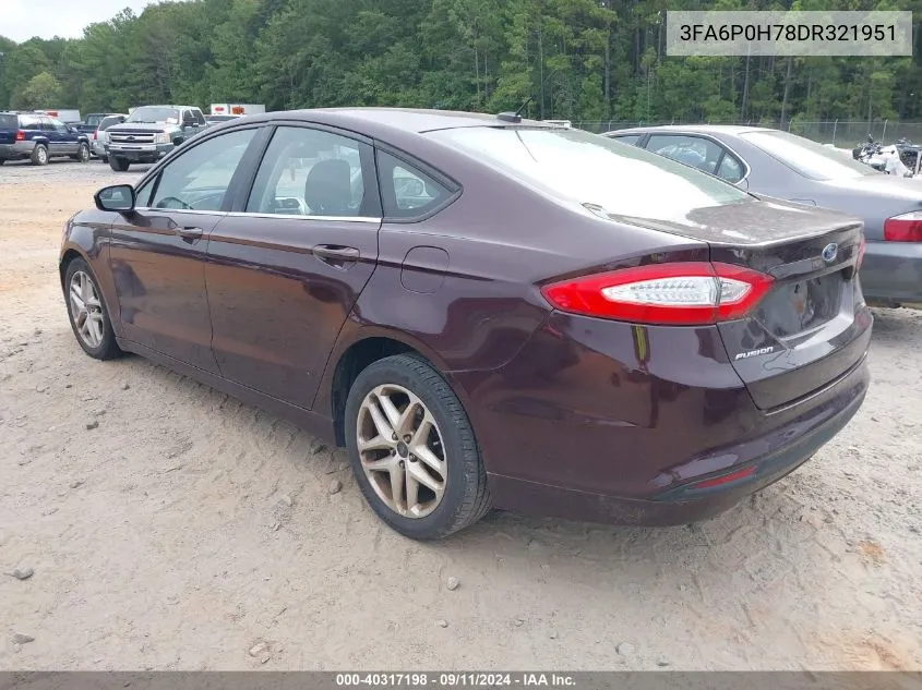 3FA6P0H78DR321951 2013 Ford Fusion Se