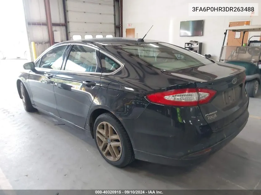 2013 Ford Fusion Se VIN: 3FA6P0HR3DR263488 Lot: 40320915