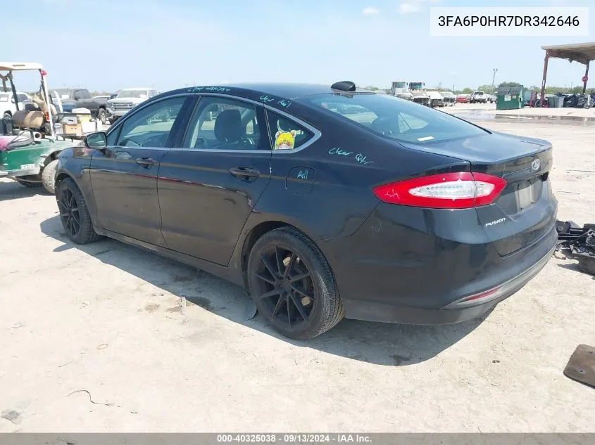 3FA6P0HR7DR342646 2013 Ford Fusion Se