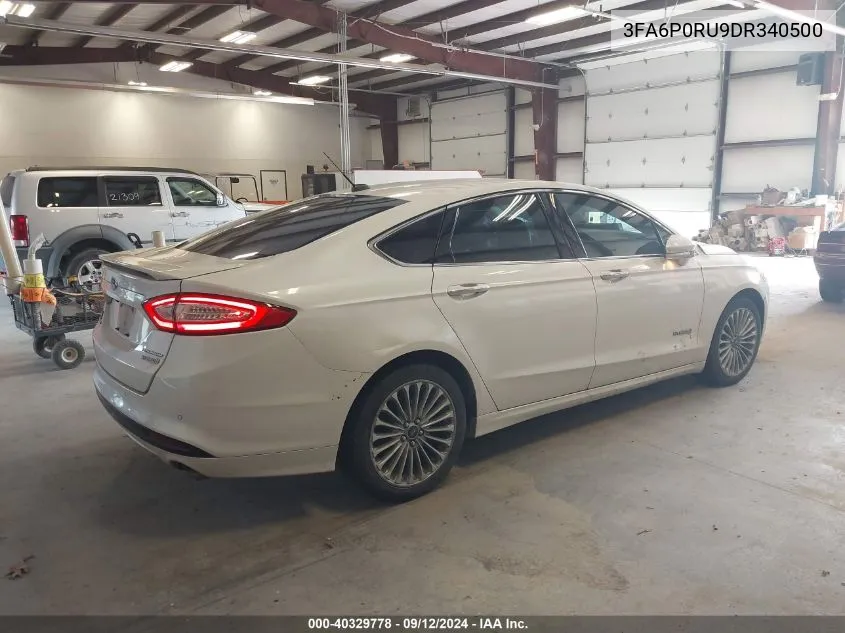 2013 Ford Fusion Titanium Hev VIN: 3FA6P0RU9DR340500 Lot: 40329778