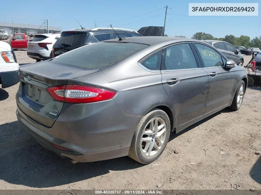 2013 Ford Fusion Se VIN: 3FA6P0HRXDR269420 Lot: 40330737