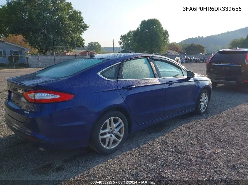 2013 Ford Fusion Se VIN: 3FA6P0HR6DR339656 Lot: 40332275