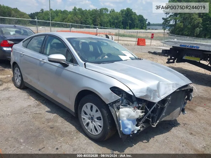 2013 Ford Fusion VIN: 3FA6P0G75DR244019 Lot: 40332620