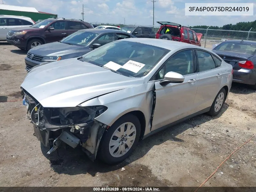 2013 Ford Fusion VIN: 3FA6P0G75DR244019 Lot: 40332620